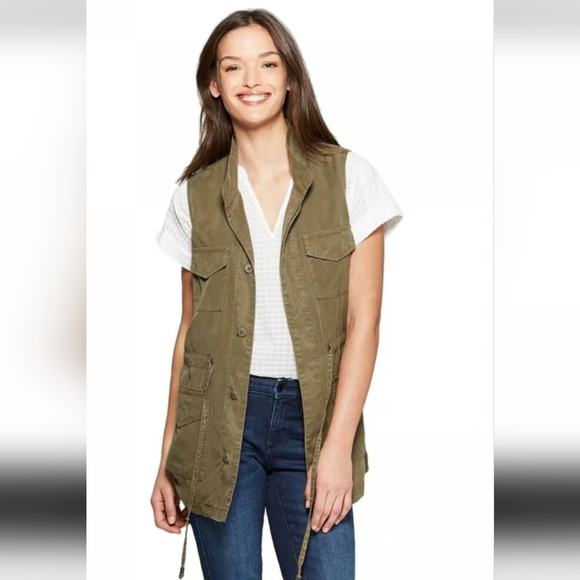 Universal Thread Jackets & Blazers - Universal Tread Goods Co. Utility Vest w/ Buttons & Drawstring